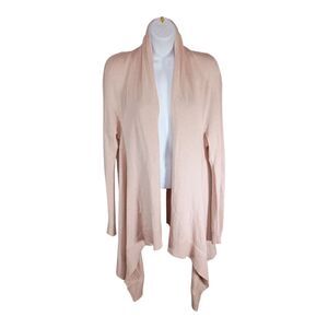 Lululemon Cashlu Cashmere Cardigan Wrap Open Front Asymmetrical Knit Beige M/L